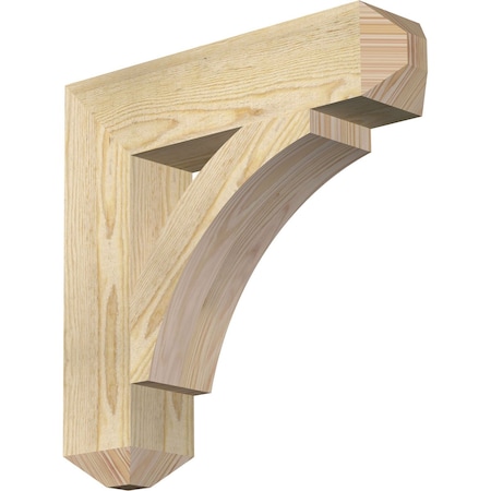 Ekena Millwork Thorton Craftsman Rough Sawn Bracket, Douglas Fir, 4"W x 18"D x 18"H BKT04X18X18THR04RDF